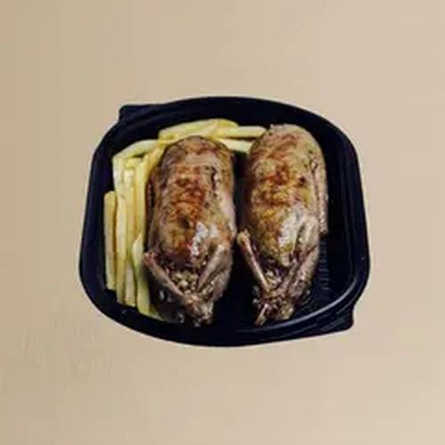 حمام محشي ارز مع البطاطس الشيبس 2قطعة