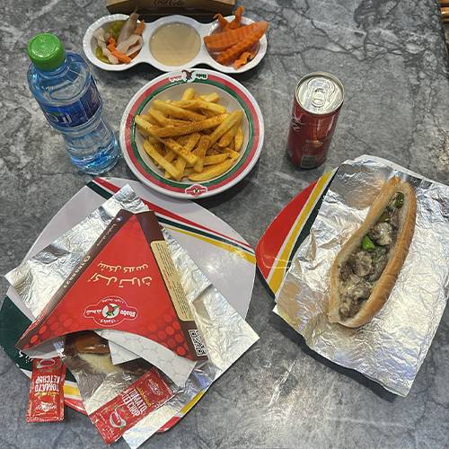 عرض كريب مع ساندويتش كبده