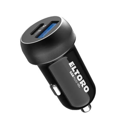 الترو شاحن سياره 48واط بمنفذ USB + Type C اسود رقم.34435