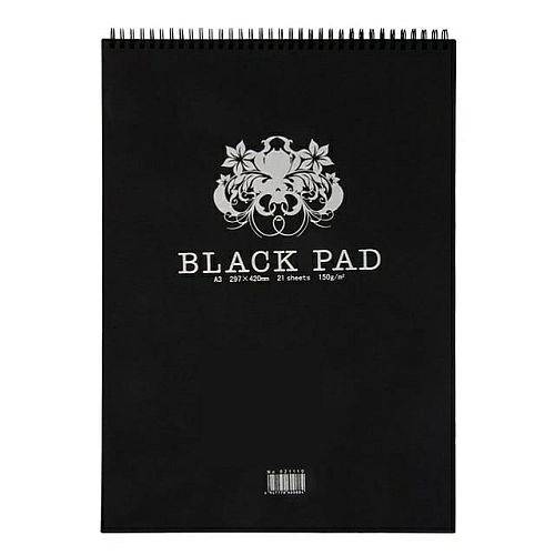 A4 دفتر سكيتش باد اسود 150 جم