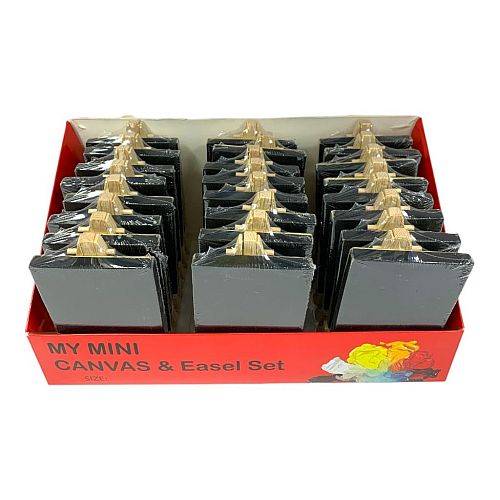 مجموعة لوحات رسم كانفاس لون اسود 8×10 سم 24 حبة