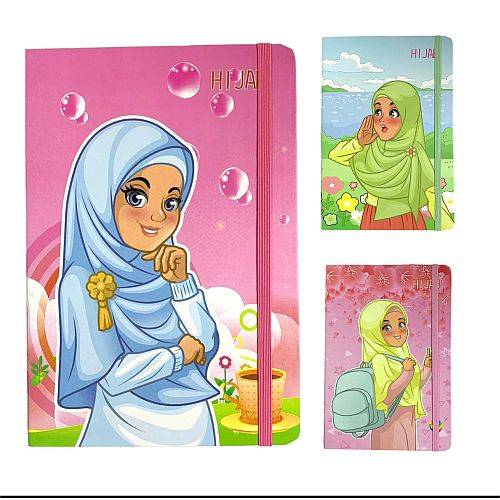 دفتر مطبوع حجم 15×20 موديلات مختلفة البنت المحجبة