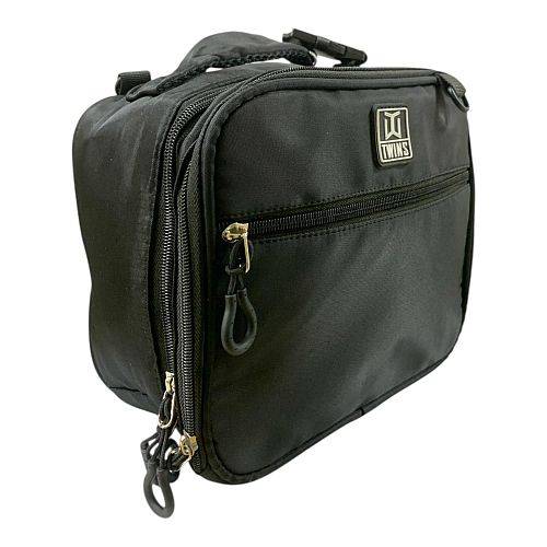 شنطة اكل توينز اي اند تي سحابين للمدرسة و الدوامات لون اسود