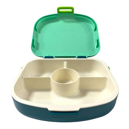 صندوق طعام بقسمات وغطاء