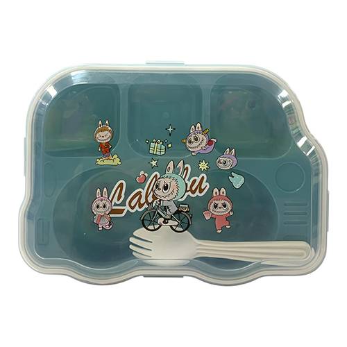 لانش بوكس لابوبو مقسم 5 اقسام لون ازرق