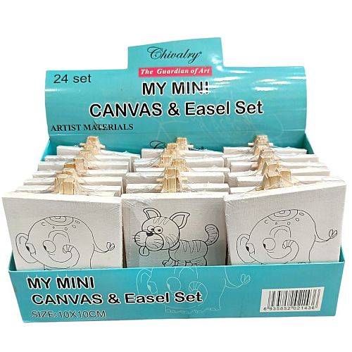 مجموعة لوحات رسم كانفاس احرف انجليزية 10×10 سم 27 حبة