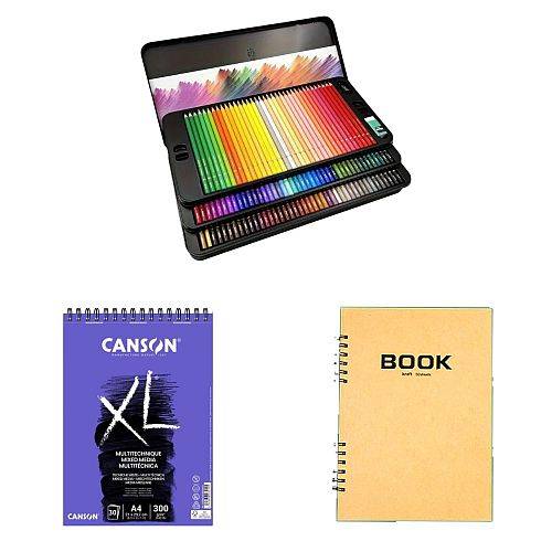 عرض الوان نيوني الخشبية مع كراسات فنية