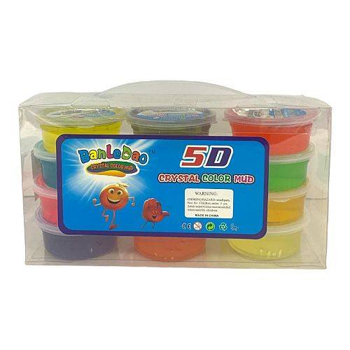 طين صلصال كريستال شفاف 12 لون