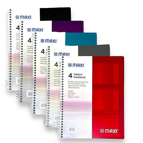 دفتر ماكسي 4 موضوع الوان متنوعة