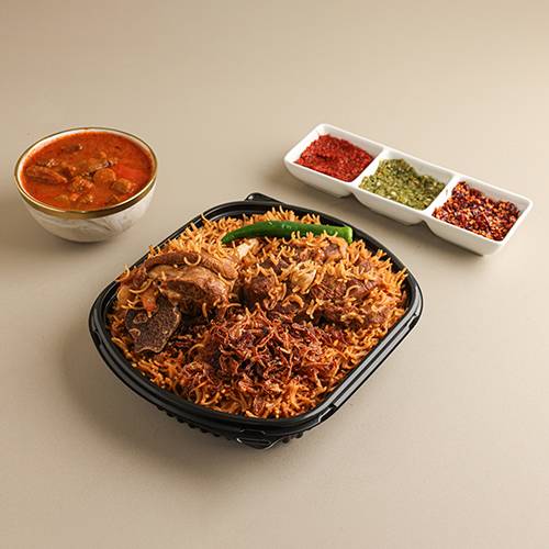 كبسة بنية لحم