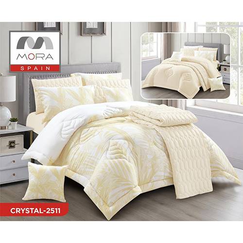 مورا كريستال رقم.2511 لحاف مجوز كينج 240x260سم 9قطع موديل رقم.J-1086