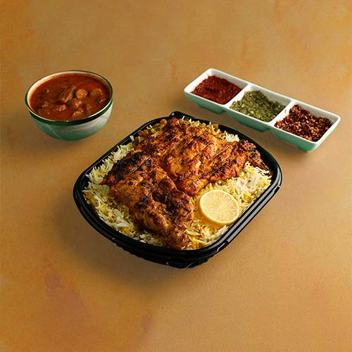 مجبوس دجاج مشوي على الفحم