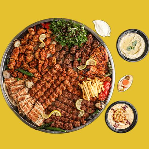 صينية مشويات مشكله تكفي من7 الي 8اشخاص