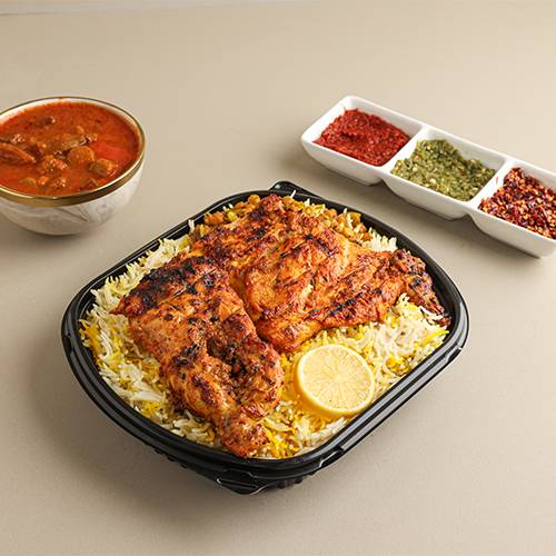 مجبوس دجاج مشوي على الفحم