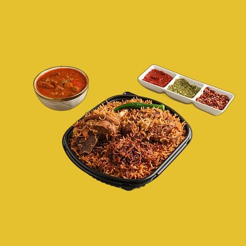 كبسة بنية لحم