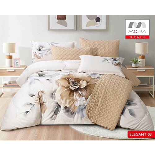 مورا اليجانت رقم.03 لحاف مجوز كينج 240x260سم 7قطع موديل رقم.J-1090