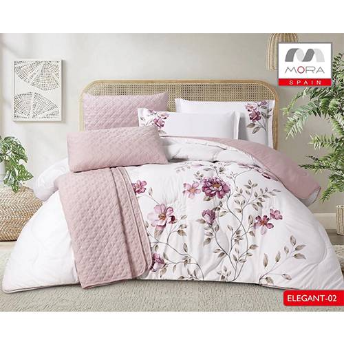 مورا اليجانت رقم.02 لحاف مجوز كينج 240x260سم 7قطع موديل رقم.J-1090