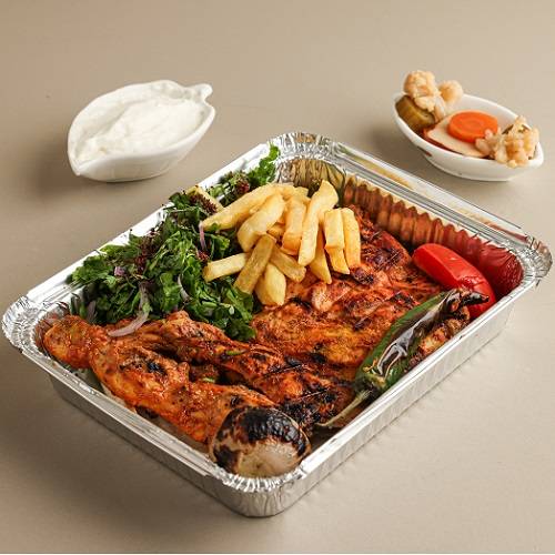 نصف دجاج على الفحم