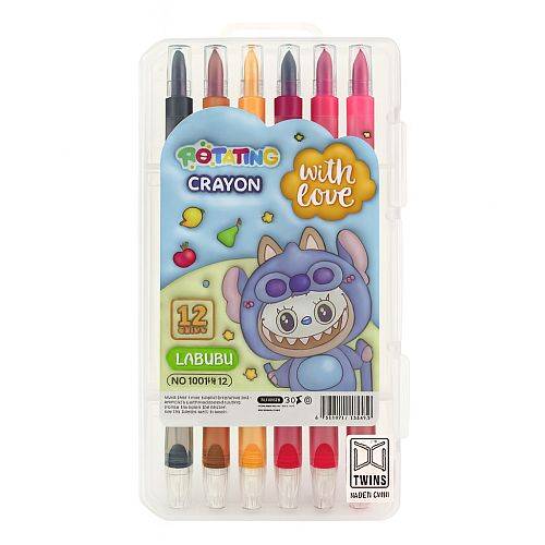 اقلام شمعية تويست 12 لون لابوبو