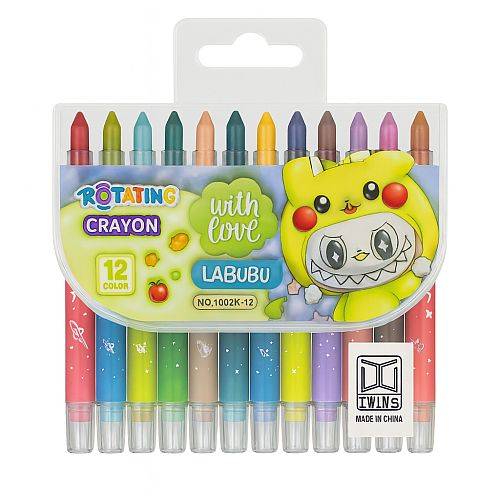 اقلام شمعية تويست 12 لون لابوبو