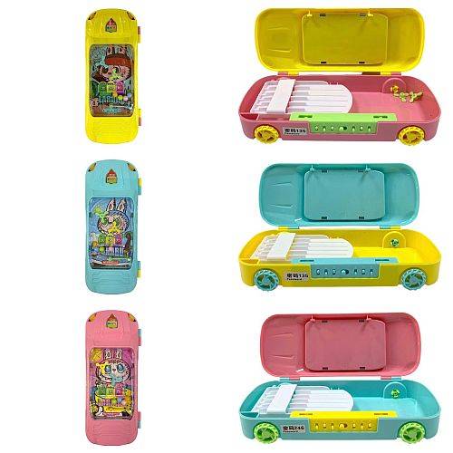 مقلمة بوكس شكل سيارة لابوبو الوان متنوعة