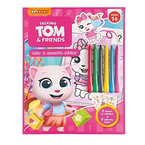 دفتر تلوين و ستيكرات توم القط