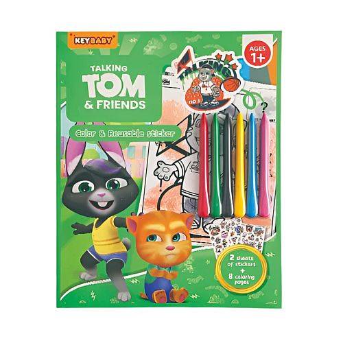 دفتر تلوين و ستيكرات توم القط