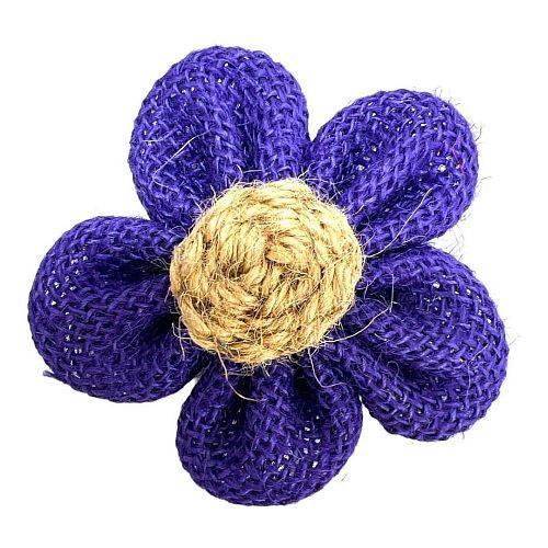 وردة اشغال يدوية خيش لون بنفسجي