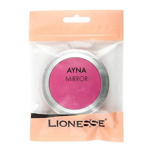 مراه مكياج دائرية وردى غامق