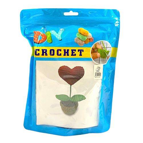 مجموعة كروشيه مع فيديو توضيحي شكل قلب