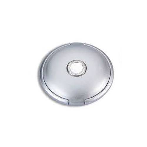 مرآه مكياج دائرية فضي