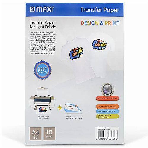 ورق طباعة على تيشيرت الوان فاتحة