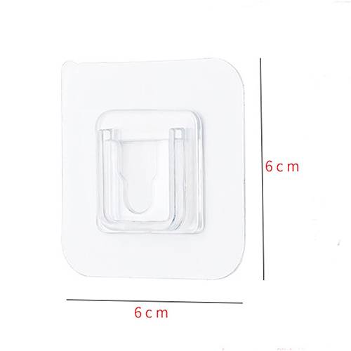 خطاف حائط لاصق بلاستيك قوي مقاوم للماء ابيض