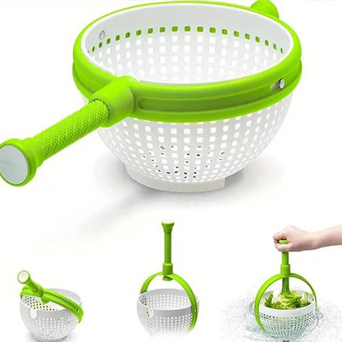 مصفاة دوارة ومائلة متعددة الاستخدام للسلطة والفواكهة كبيرة اخضر