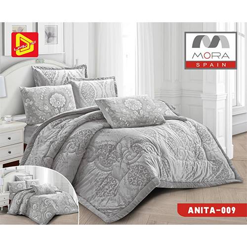 مورا انيتا رقم.009 لحاف مخمل شتوي نفرين 240x260سم 6قطع موديل رقم.J-1096