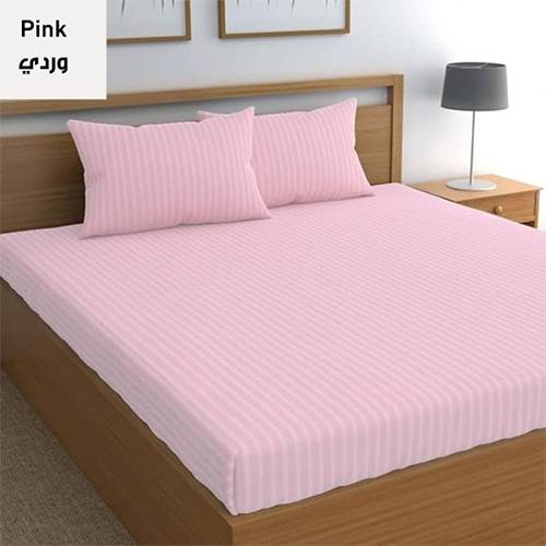 اكتيف ملاءة سرير مفردة 120x200سم وردي موديل رقم.P308