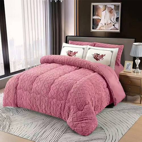 طقم لحاف شتوي وردي موديل رقم.K1327
