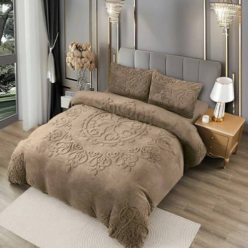 طقم لحاف شتوي بني موديل رقم.K2006