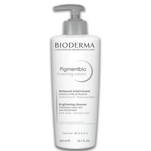 بيوديرما بيجمينتبيو كريم رغوي منظف للوجه والجسم للبشرة الحساسة والمعرضة للبقع الداكنة 500مل