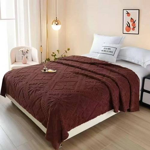 اكتيف بطانية فاخرة ومريحة 200x230سم بني موديل رقم.K1932