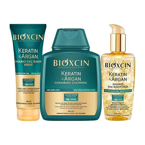 بيوكسين بالكيراتين وزيت الارغان لتغذية واصلاح الشعر التالف