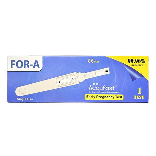اكيوفاست فور ايه اختبار الحمل المبكر بدقة 99.96% للاستخدام الفردي 1اختبار