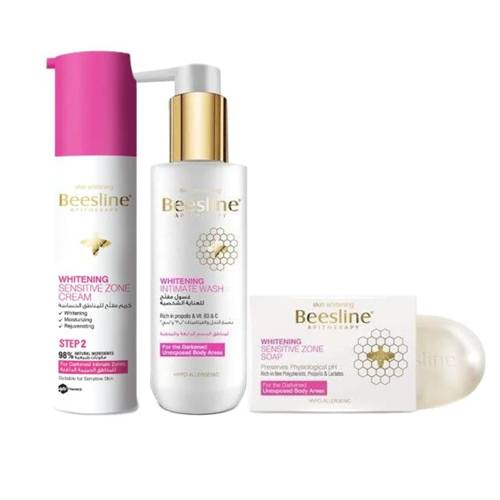 بيزلين مجموعة روتين التفتيح للمنطقة الحميمية مناسب للبشرة الحساسة.G03548