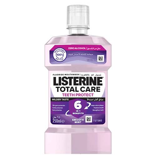 ليسترين توتال كير غسول للعناية بالفم 6في1 خالي من الكحول 250مل