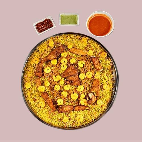 صينية مطبق فيليه هامور مع روبيان