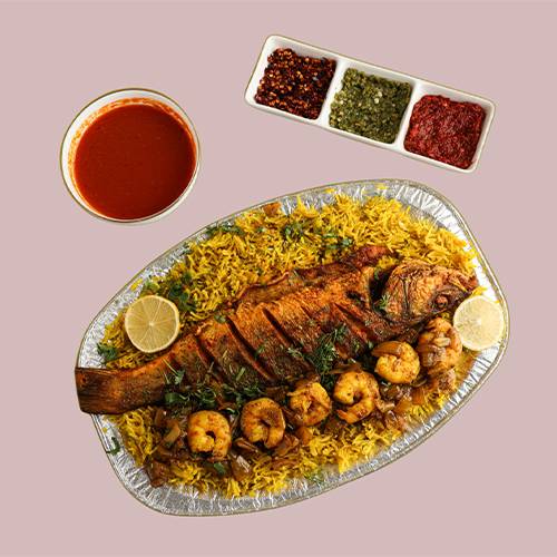 صينية سيباس مع روبيان