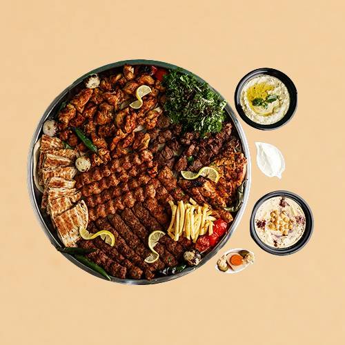 صينية مشويات مشكله تكفي من 5الى6 اشخاص