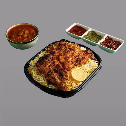 مجبوس دجاج مشوي على الفحم