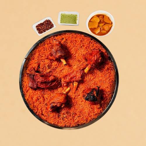 صينية مجبوس لحم عربي مع ارز احمر