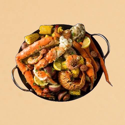 سطل ماكولات بحرية بالكريمة